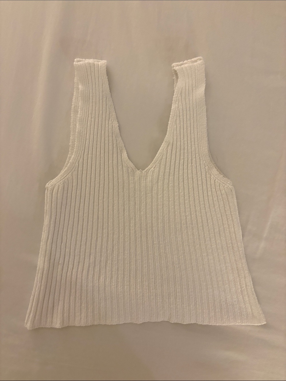 Ribbed Sweater tank top cropped